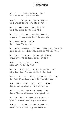 Unintended 피아노 악보 Muse - 편곡 Kylecroft Galeck