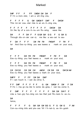 Marked Piano letter notes by Bad Religion - Arr.Cybing Gilldrew
