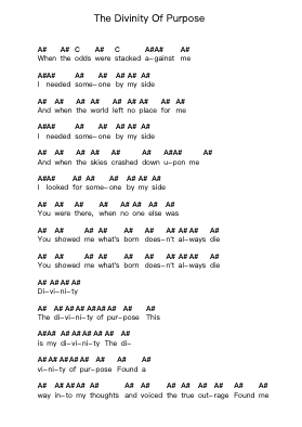 The Divinity Of Purpose Piano letter notes by Hatebreed - Arr.Blansid Pashaw