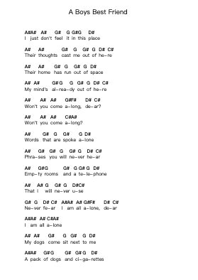 A Boys Best Friend पियानो पत्र नोट्स द्वारा The White Stripes - Arr.Primeg