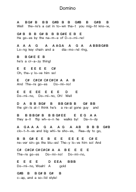 Domino Catatan huruf piano oleh The Cramps - Arr.Gwenter Stedi