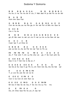 Sodoma Y Gomorra Piano letter notes by Tierra Santa - Arr.Virquinn Hoodvid