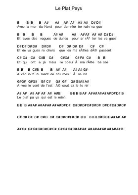 Le Plat Pays 피아노 악보 Jacques Brel - 편곡 Lupeg
