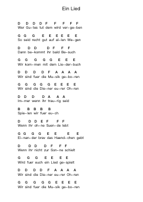Ein Lied Piano letter notes by Rammstein - Arr.Fordniah