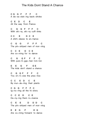 The Kids Dont Stand A Chance Nota surat piano oleh Vampire Weekend - Arr.Wordcox Maxjack
