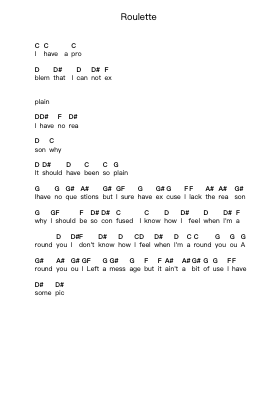 Roulette Notas de piano en letras por System Of A Down - Arr.O'Conbrooke