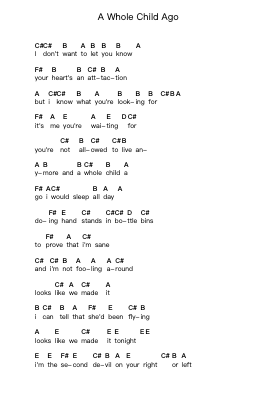 A Whole Child Ago Ноты для пиано в буквенном формате от Biffy Clyro - Arr.Odemick