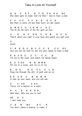 Take A Look At Yourself Ghi chú đàn piano bởi Sum 41 - Arr.Cromflower Raeck