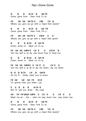 Nyc-Gone Gone 鋼琴字母譜由 Conor Oberst - 編曲 Yersing