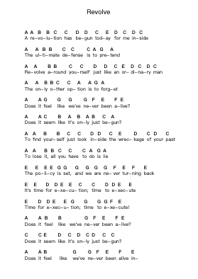 Revolve Nota surat piano oleh Thirty Seconds To Mars - Arr.Troyning