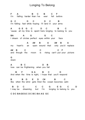 Longing To Belong Ноты для пиано в буквенном формате от Eddie Vedder - Arr.Otnold