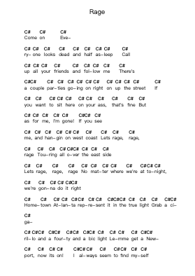 Rage Piano letter notes by Attila - Arr.Gemgene