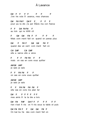 À Lavance Piano letter notes by Déportivo - Arr.Tabbeth Kentthune