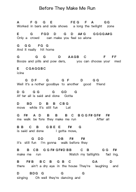 Before They Make Me Run Piano letter notes by The Rolling Stones - Arr.Charalph