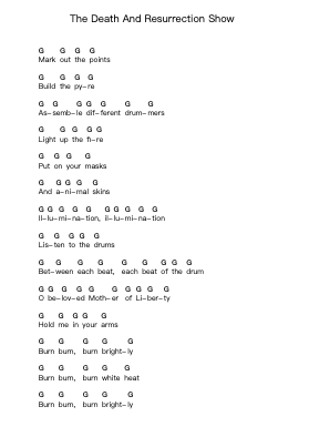 The Death And Resurrection Show Ghi chú đàn piano bởi Killing Joke - Arr.Sidyoung Louieps