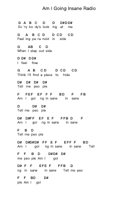 Am I Going Insane Radio Piano letter notes by Black Sabbath - Arr.Sidmons