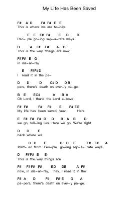 My Life Has Been Saved Ноты для пиано в буквенном формате от Queen - Arr.Annnat Keclair