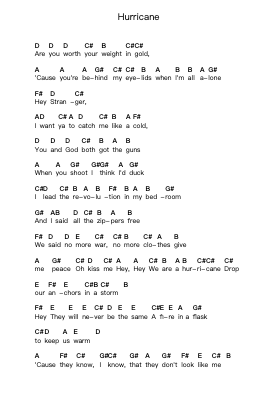 Hurricane Piano letter notes by Panic! At the Disco - Arr.Leoduke Hodwey