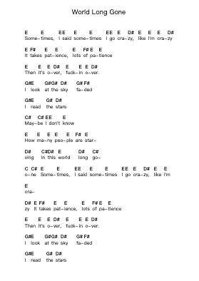 World Long Gone Piano letter notes by Daron Malakian and Scars on Broadway - Arr.Steyule Lanceac