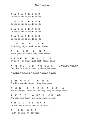 Northenden Piano letter notes by Doves - Arr.Bryceny