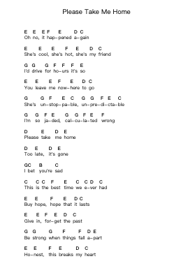 Please Take Me Home Nota surat piano oleh Blink-182 - Arr.Gabe Prittdair