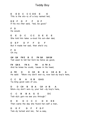 Teddy Boy ピアノの音符 by Paul McCartney - Arr.Raemen