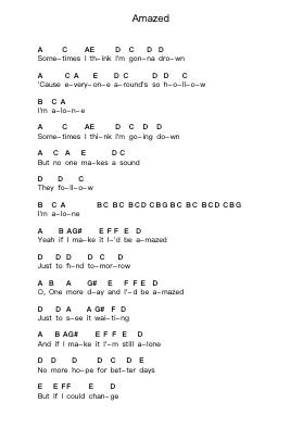 Amazed ピアノの音符 by The Offspring - Arr.Daitrid Piersliam