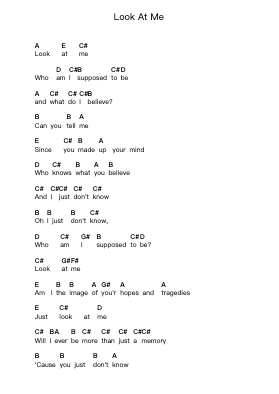 Look At Me Nota surat piano oleh Sum 41 - Arr.Reylome