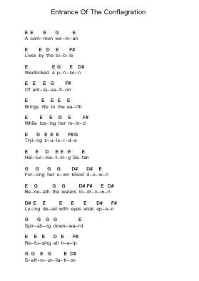 Entrance Of The Conflagration โน้ตตัวอักษรเปียโนโดย Trivium - Arr.Bilmons Magmeg