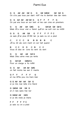 Parmi Eux Nota surat piano oleh Déportivo - Arr.Montor