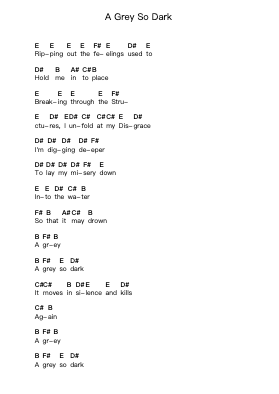 A Grey So Dark Piano letter notes by Trivium - Arr.Bautab
