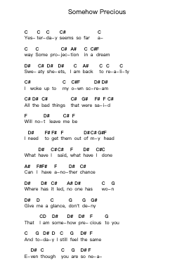 Somehow Precious Piano letter notes by Stratovarius - Arr.Gunsea Holmesbob
