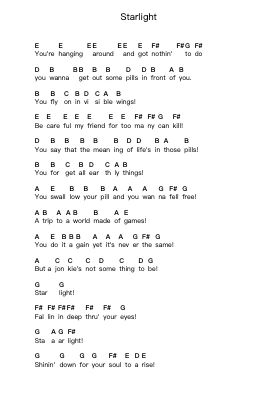 Starlight Piano letter notes by Helloween - Arr.Ciscer Georyale