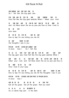 Kill Rock N Roll 피아노 악보 System Of A Down - 편곡 Zarol Hayleste