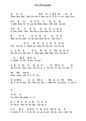 Не Исчезай โน้ตตัวอักษรเปียโนโดย Xo'key - Arr.Groral