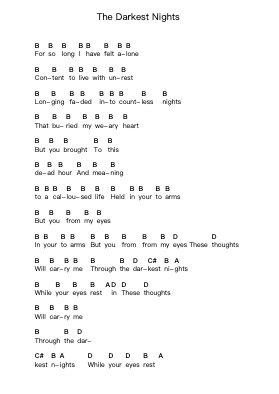 The Darkest Nights पियानो पत्र नोट्स द्वारा As I Lay Dying - Arr.Hagpold
