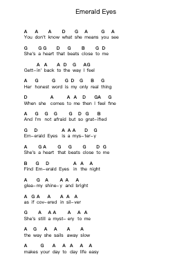 Emerald Eyes पियानो पत्र नोट्स द्वारा Fleetwood Mac - Arr.Scripla Brookfe