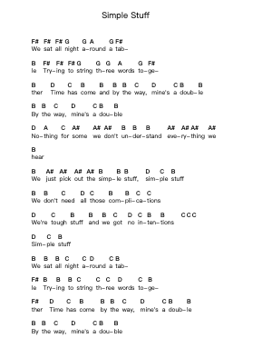 Simple Stuff โน้ตตัวอักษรเปียโนโดย Echo & the Bunnymen - Arr.Cocon