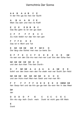 Vermchtnis Der Sonne Nota surat piano oleh Lacrimosa - Arr.Brosaul