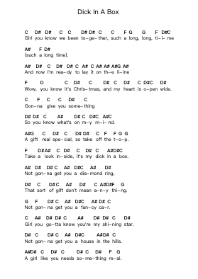 Dick In A Box Nota surat piano oleh The Lonely Island - Arr.Bonnes Junemiah