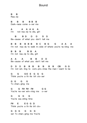 Bound ピアノの音符 by Disturbed - Arr.Spenriel Foxsoll
