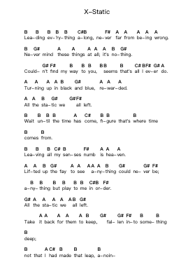 X-Static Piano letter notes by Foo Fighters - Arr.Smithmuel Jorwolf