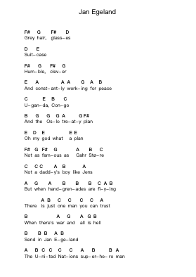 Jan Egeland Piano letter notes by Ylvis - Arr.Sainsthea Flind