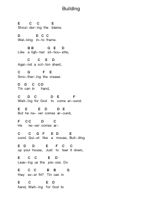 Building Piano letter notes by Funeral for a Friend - Arr.Joanreade Annlus