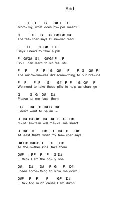 Add Piano letter notes by Ten Foot Pole - Arr.Auso
