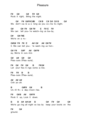 Pleasure Piano letter notes by Bang Camaro - Arr.Triswolf Roochel