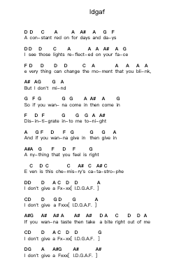 Idgaf 钢琴字母谱由 Breathe Carolina - 编曲 Cherlius Bunearl