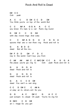 Rock And Roll Is Dead Piano letter notes by Lenny Kravitz - Arr.Taynold Sinthodore
