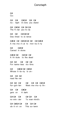 Cenotaph Piano letter noten van Bolt Thrower - Arr.Swinale Reedria