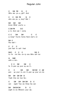 Regular John 鋼琴字母譜由 Queens of the Stone Age - 編曲 Grelitt Bachdrow